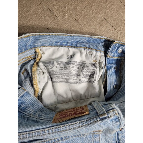 Levi's 501 Womens Size 26 / 2  Shorts  Button Fly Distressed Cuffed Denim (32) - Picture 9 of 11